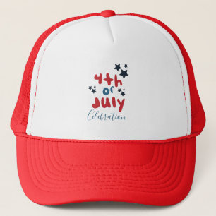 Casquette Étoiles de BBQ de la fête du 4 juillet en lettrage