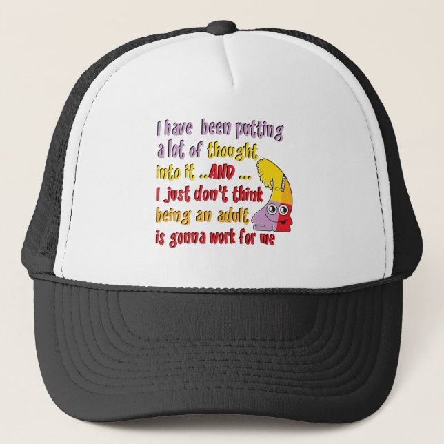 Casquette Être un adulte drôle (Devant)