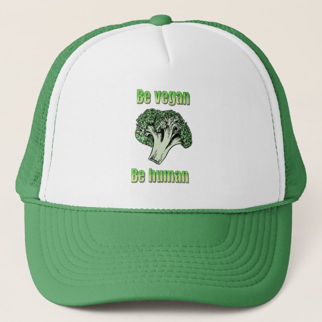 Casquette être vegan être humain (Devant)