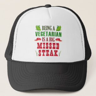 Casquette Être Végétarien Est Un Gros Steak Manqué