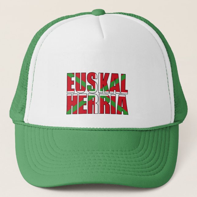 Casquette Euskal Herria forme le drapeau Basque : Ikurriña, (Devant)
