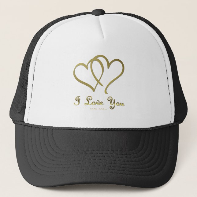 Casquette Eventré Gold Hearts i Love You (Devant)