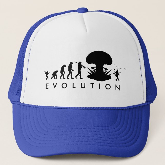 Casquette Evolution de l'homme et du cafard amusant Graphiqu (Devant)