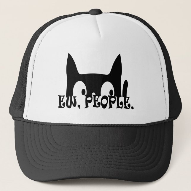 Casquette Ew People Drôle Chat Noir (Devant)