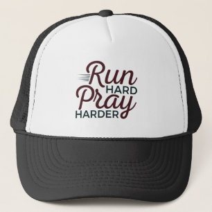Casquette Exécuter hard Pray Harder Runner Christian