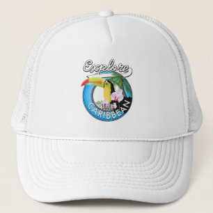 Casquette Explorez la zone de voyage des Caraïbes.