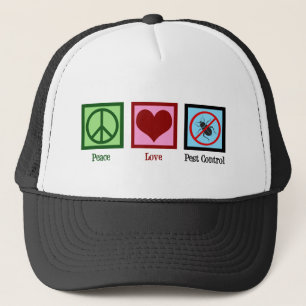 Casquette Exterminator Peace Love Pest Control Company