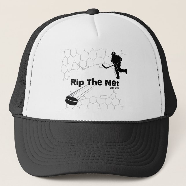 Casquette Extraire le joueur de hockey sur Internet (Devant)