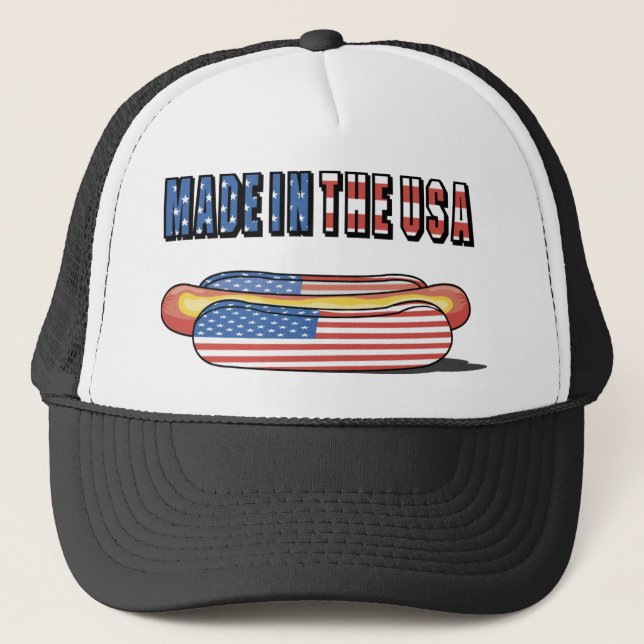 Casquette Fabriqué aux USA Patriotic Hot Dog (Devant)
