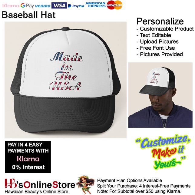 Casquette Fabriqué aux USA Trucker Hat (Made in The USA Trucker Baseball Hat.)