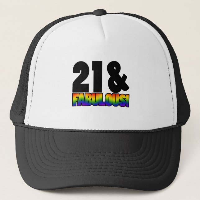 Casquette Fabuleux Gay 21e anniversaire (Devant)