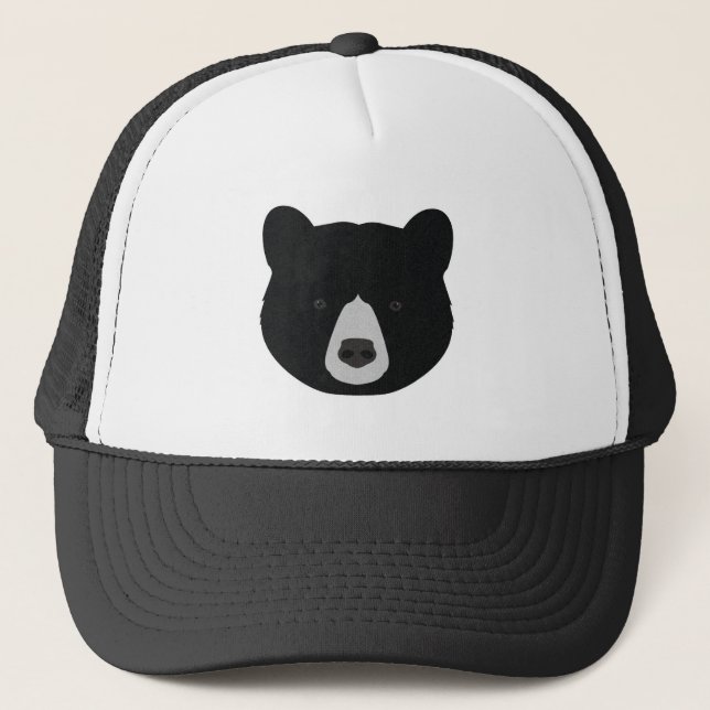 Casquette Face de l'ours noir (Devant)