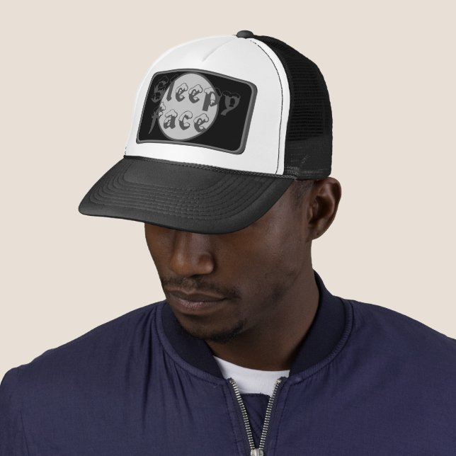 Casquette Face endormie : Vert - Bras Soleil - Chapeau de ca (En situation)