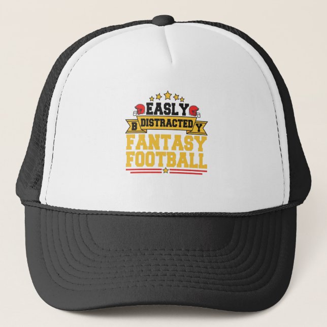 Casquette Facilement Distrait Par Imaginaire Football Drôle  (Devant)