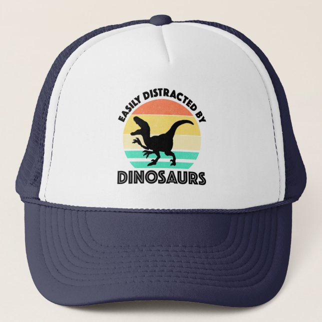 Casquette Facilement Distrait Par Les Dinosaures (Devant)