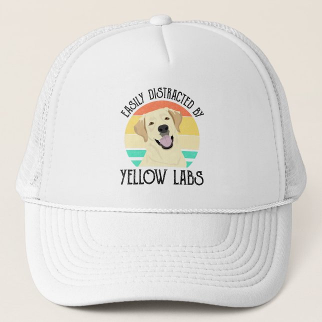 Casquette Facilement Distrait Par Les Labs Jaunes (Devant)