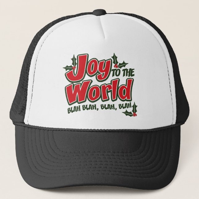 Casquette fade fade de camionneur du monde de joie (Devant)