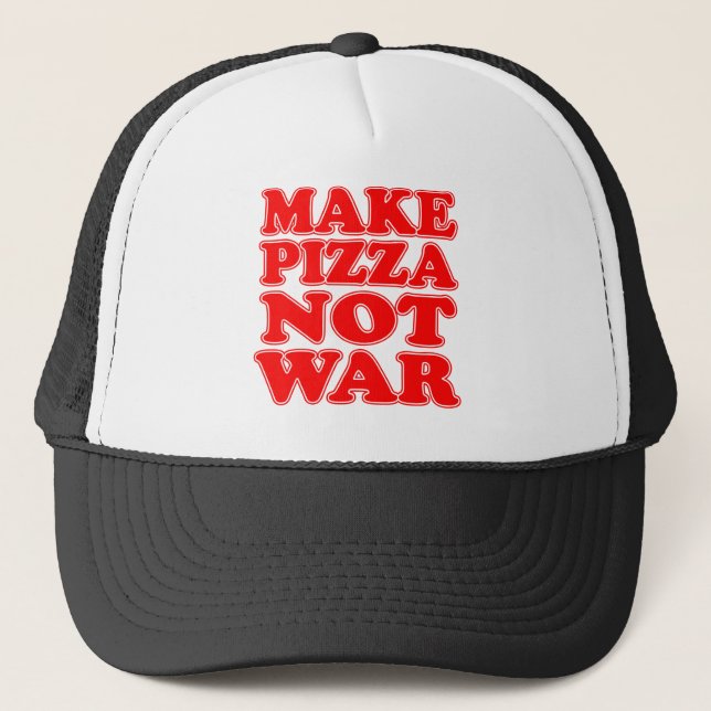 Casquette Faire de la pizza pas la guerre (Devant)