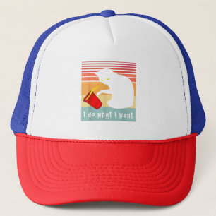 Casquette Fais ce que je veux Chat noir vintage Coupe rouge 