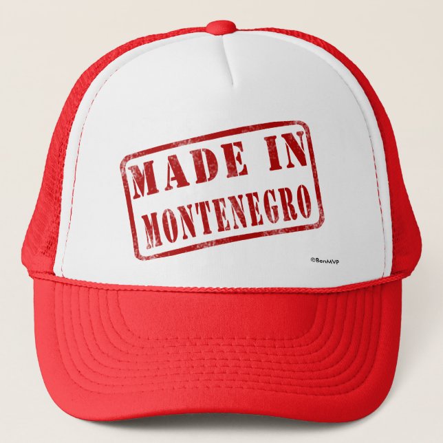 Casquette Fait dans Monténégro (Devant)