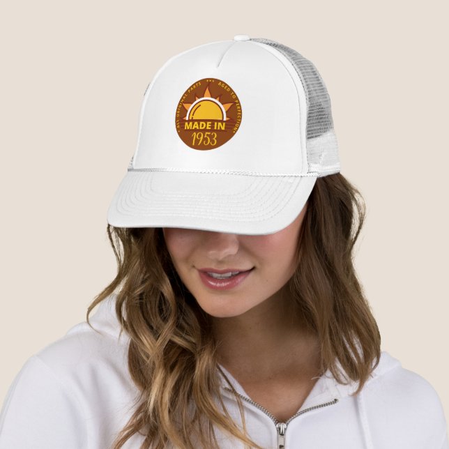 Casquette FAIT EN 1953 drôle cadeau d'anniversaire (En situation)