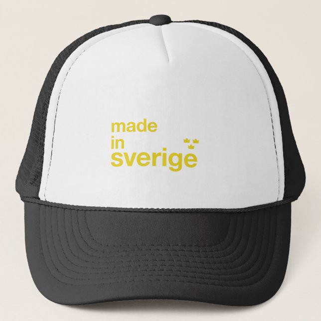 Casquette Fait en Suède et couronne de Tre/trois couronnes (Devant)
