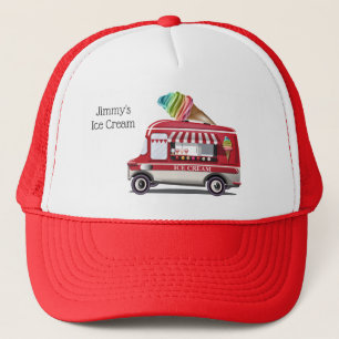 Casquette fait sur commande de camion de crème