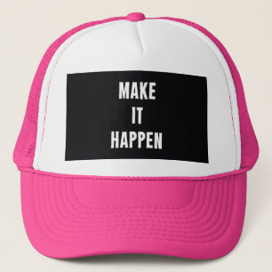 Casquette Faîtes-en un noir de motivation