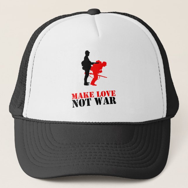 Casquette Faites la guerre d'amour pas (Devant)