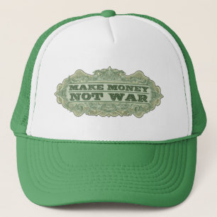Casquette Faites la guerre d'argent pas