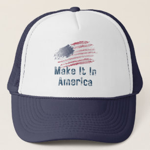Casquette Faites-Le En Amérique Drapeau Stylisé