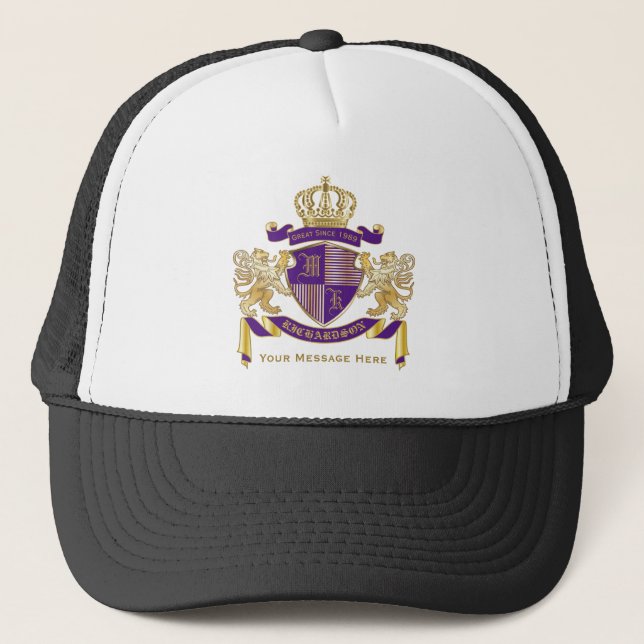 Casquette Faites votre propre manteau de l'emblème de (Devant)