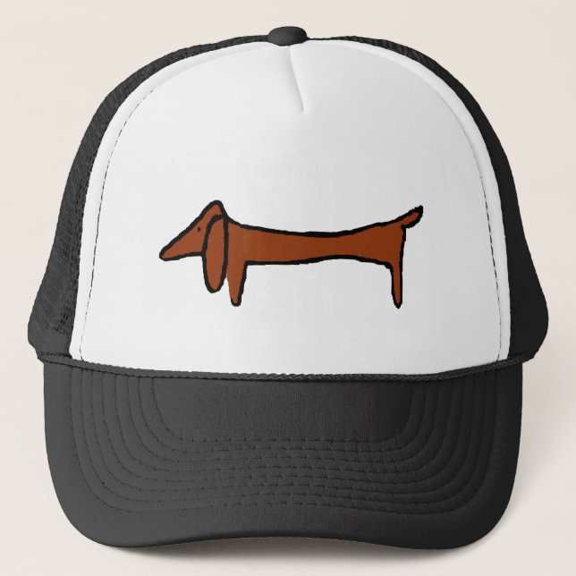 Casquette Fameux Dachshund Abstrait (Devant)