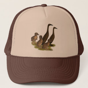 Casquette Famille de canards coureurs au chocolat
