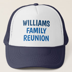 Casquette Famille Réunion Nom personnalisé Bleu
