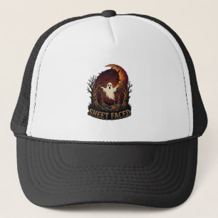 Casquette Fantôme à visage en feuille Halloween Arbres effra