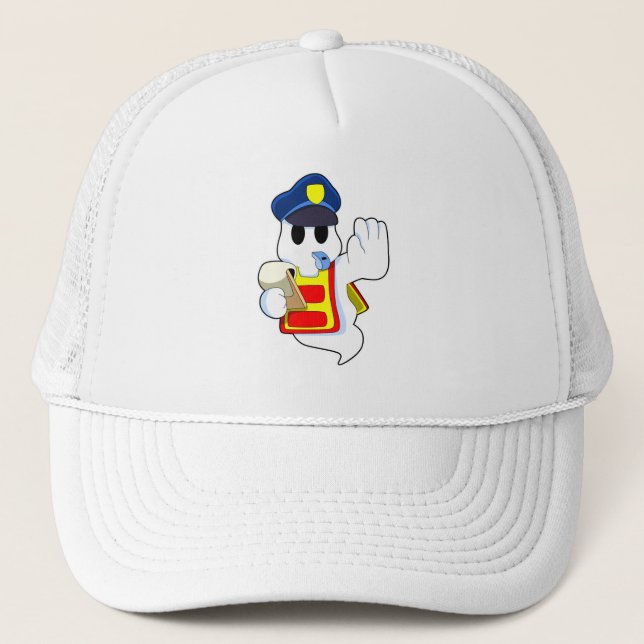 Casquette Fantôme en tant qu'officier de police avec sifflet (Devant)