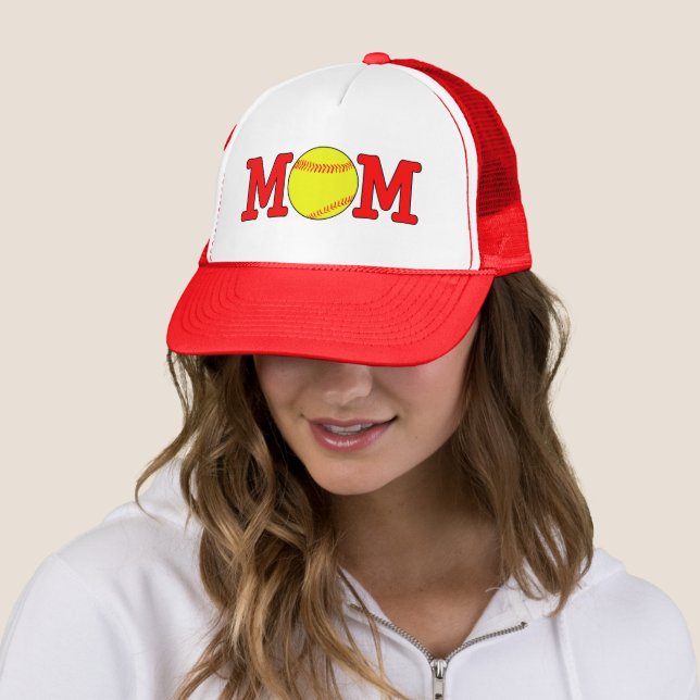 Casquette Fastpitball Softball Maman Trucker Chapeau (En situation)