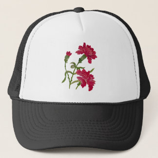 Casquette Faux oeillets rouges brodés