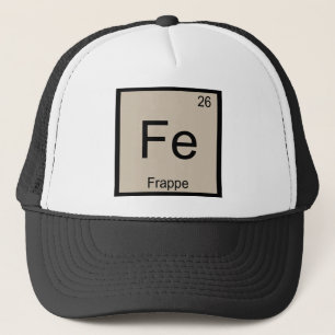 Casquette Fe - Frappe Chimie Symbole du tableau périodique