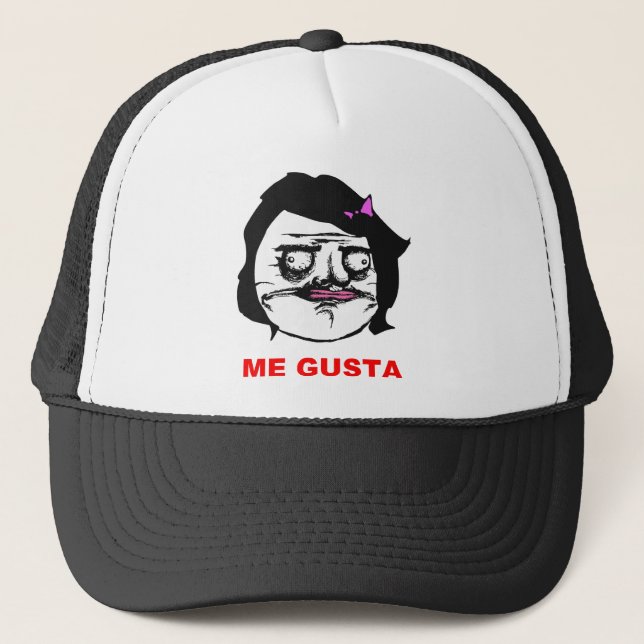 Casquette Femelle noire je visage comique Meme de rage de (Devant)