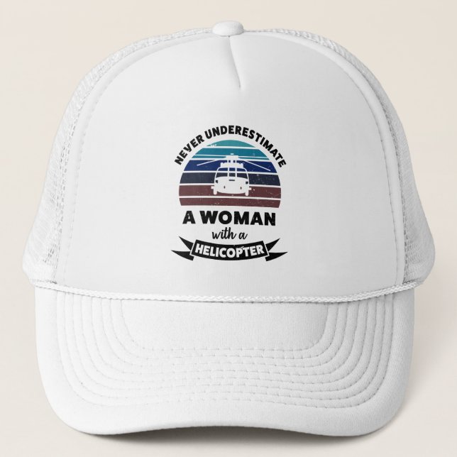 Casquette Femme avec hélicoptère drôle cadeau maman (Devant)