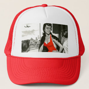 Casquette Femme d'un rouge ardent
