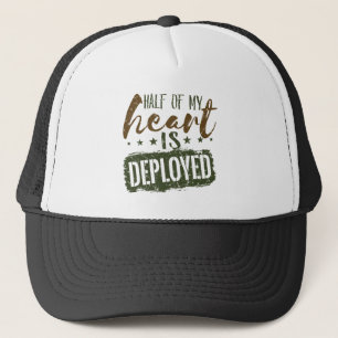 Casquette Femme militaire La moitié de mon coeur est déployé