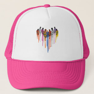 Casquette Femmes forme de cœur aquarelle amérindienne