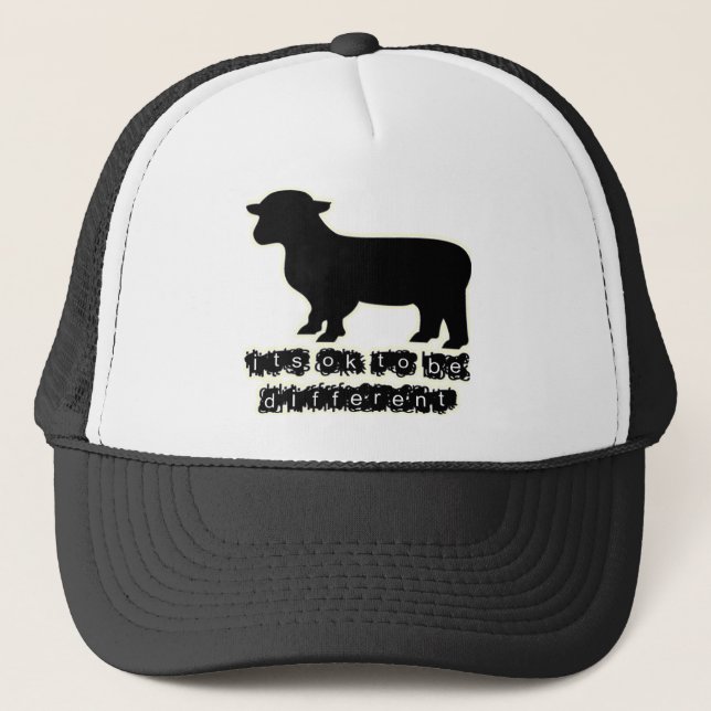 Casquette ferme correcte de moutons noirs (Devant)