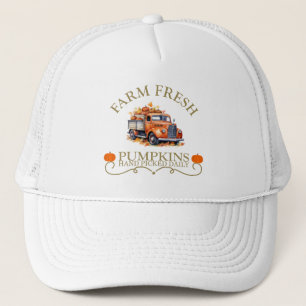 Casquette Ferme d'eau douce citrouilles feuilles automne aut
