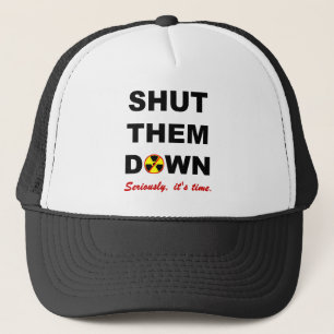 Casquette Fermé leur en bas du slogan d'Anti-Arme nucléair