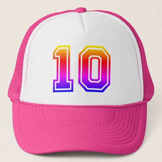 Casquette Fête colorée du 10e anniversaire (Devant)