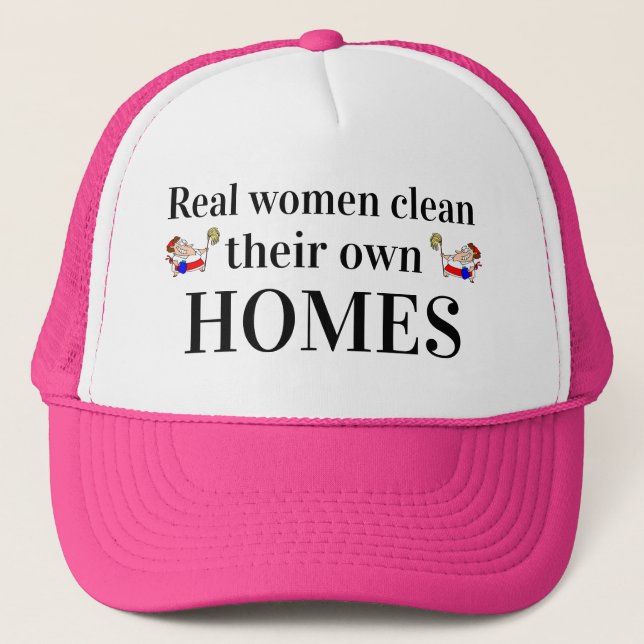 Casquette Fête des mères Cadeau VRAI FEMMES NETTOYER LEUR PR (Devant)